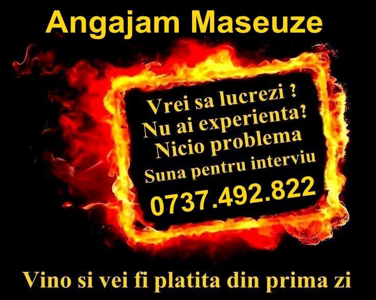 Maseuze cu sau fara experienta.
